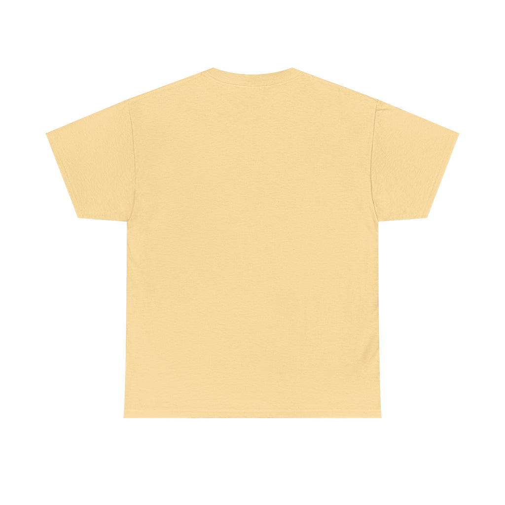 The back of OSAKA JAPAN T-shirt plain yellow t-shirt on a white background