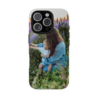 Add Your Photo Tough Case iPhone 16 Pro Max Layers picking lavender outside
