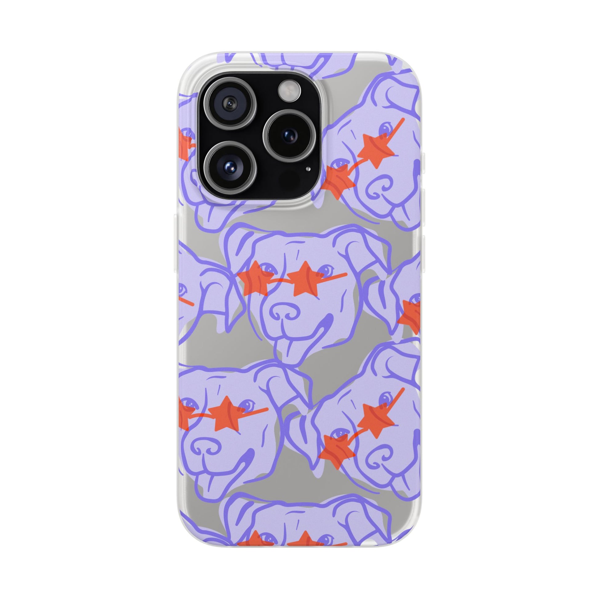 Puppy Sunglasses Flexi Case for iPhone 15 Pro Max dog background with flexible case