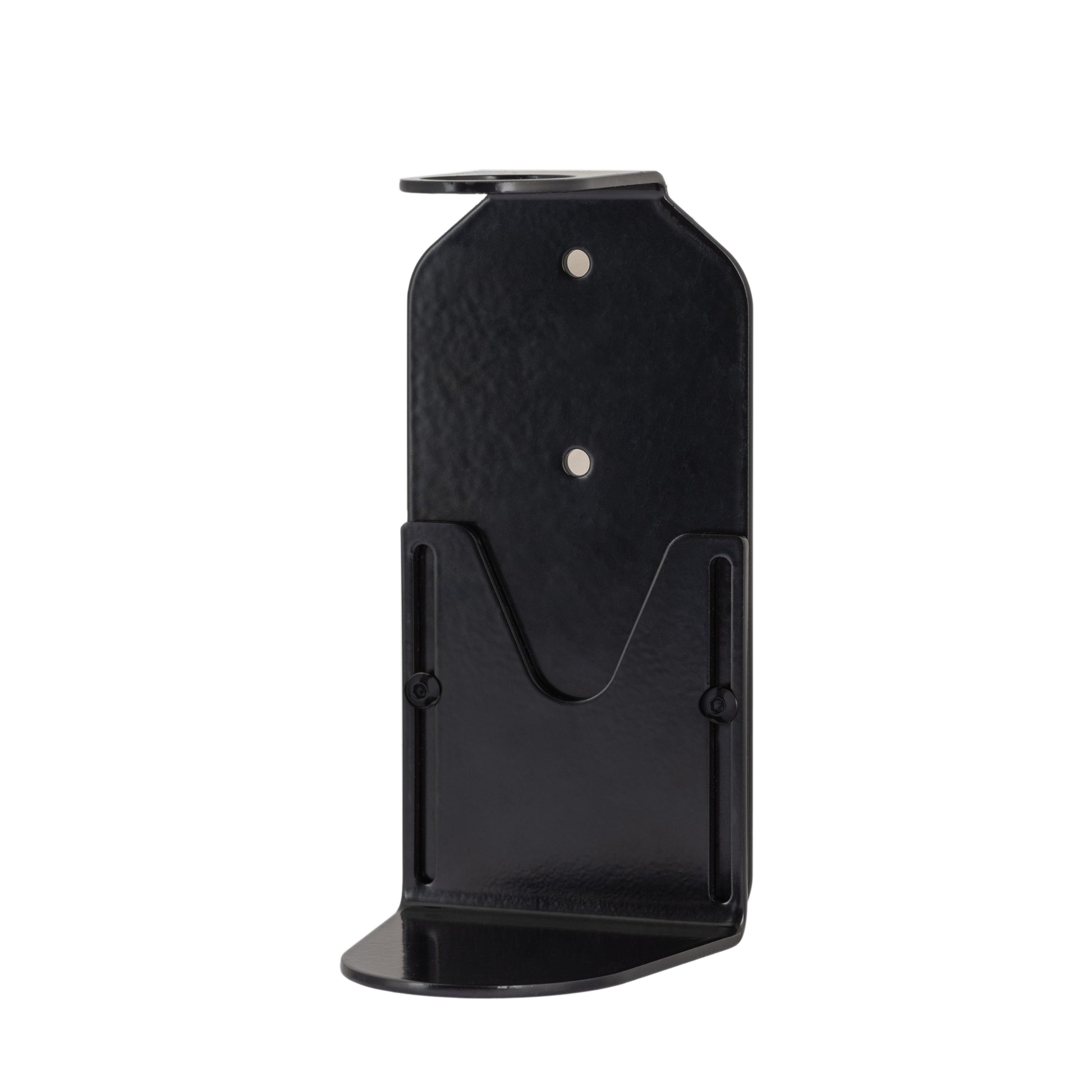 Black magazine holder on a white background