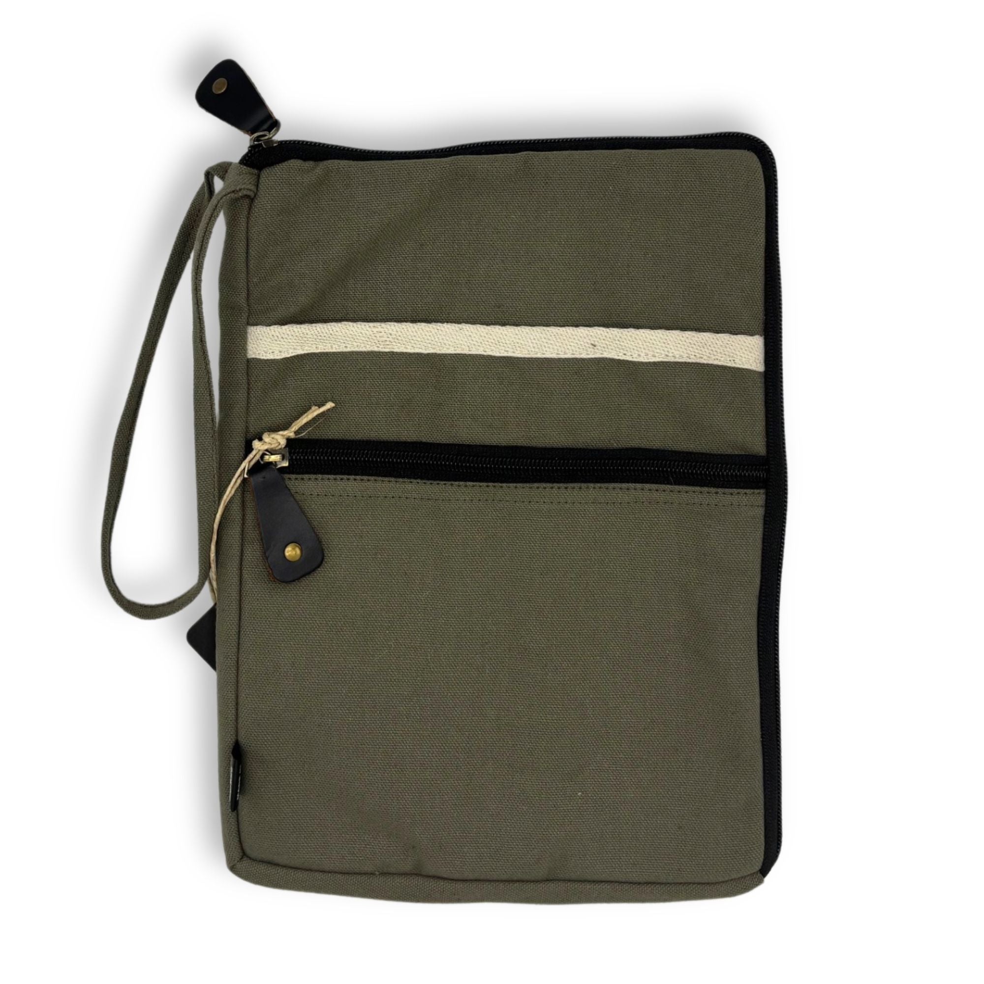 Canvas Tablet Pouch - Olive - MVB STUDIO STORE 