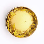 Top view of the yellow bath bomb sunflower flavour