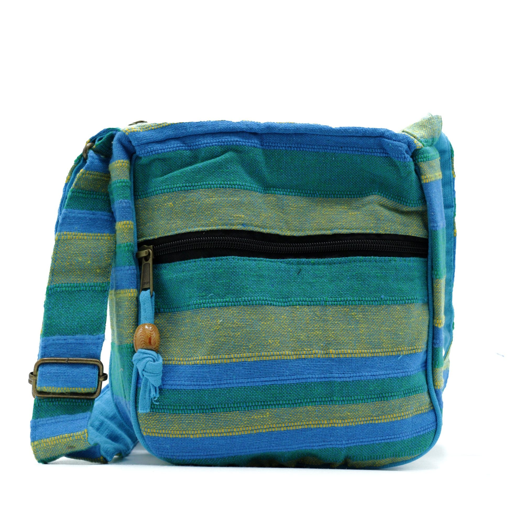 Large Green & Blue Nepal Sling Bag