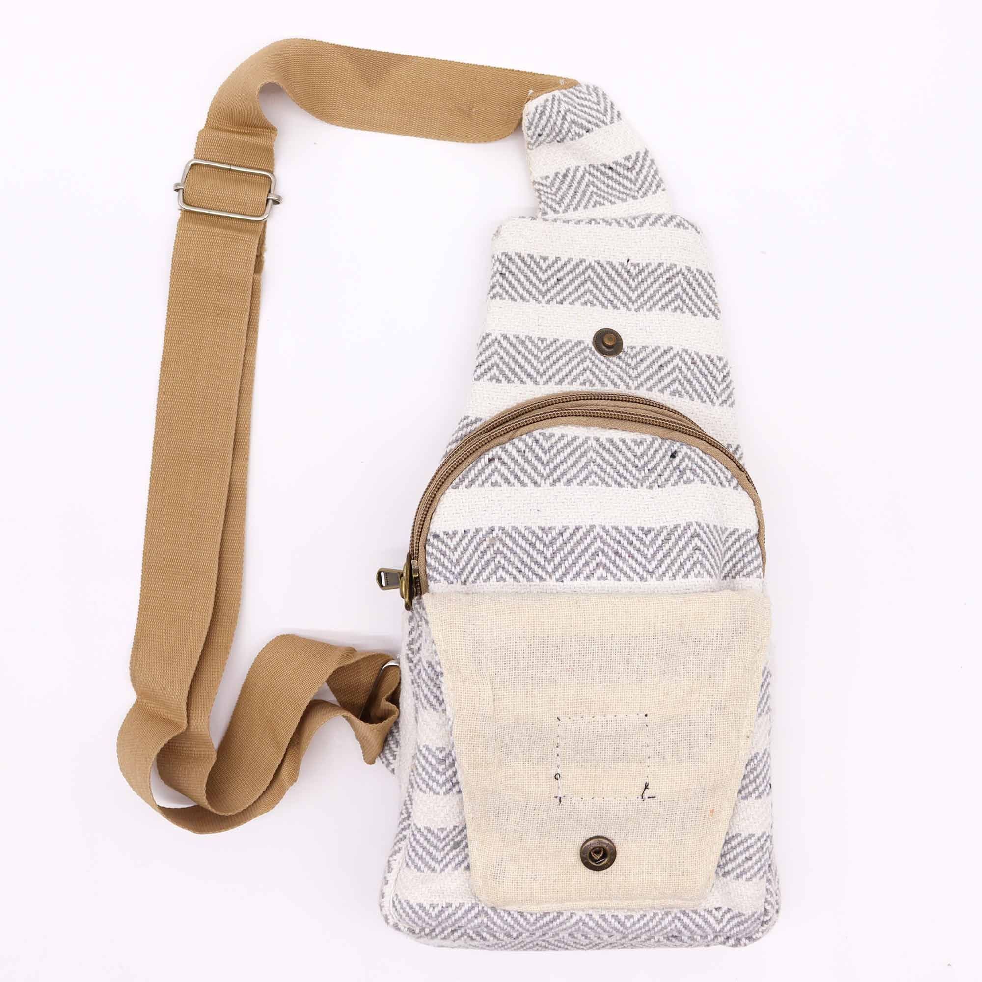 Grey & White Body Cross Eco-friendly Bag