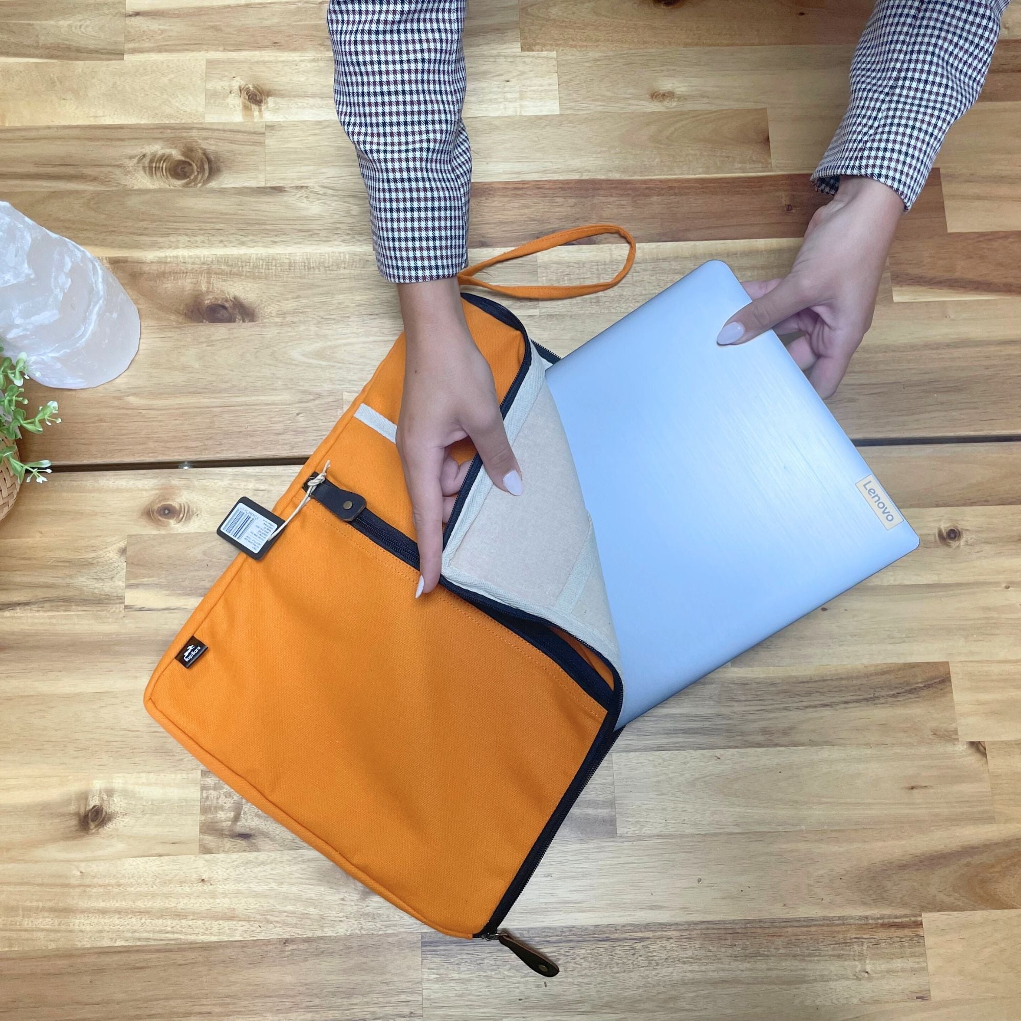Canvas Large Laptop Pouch - Orange AW Dropship UK