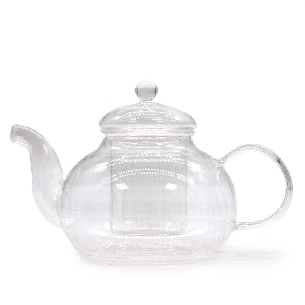 Glass Infuser Teapot Round Pearl - 800ml