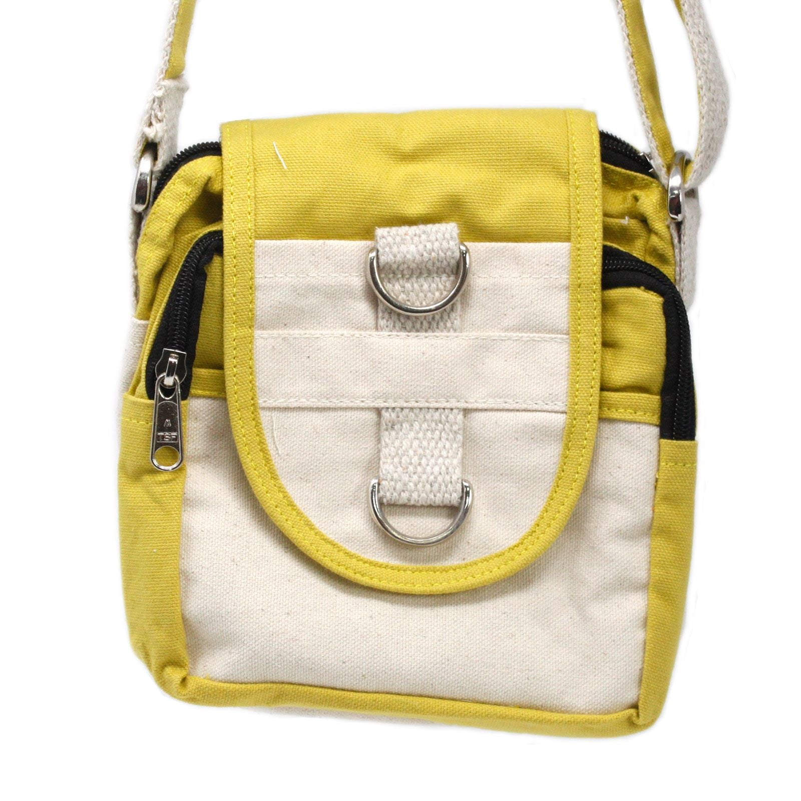 Lemon Yellow Natural Travel Bag