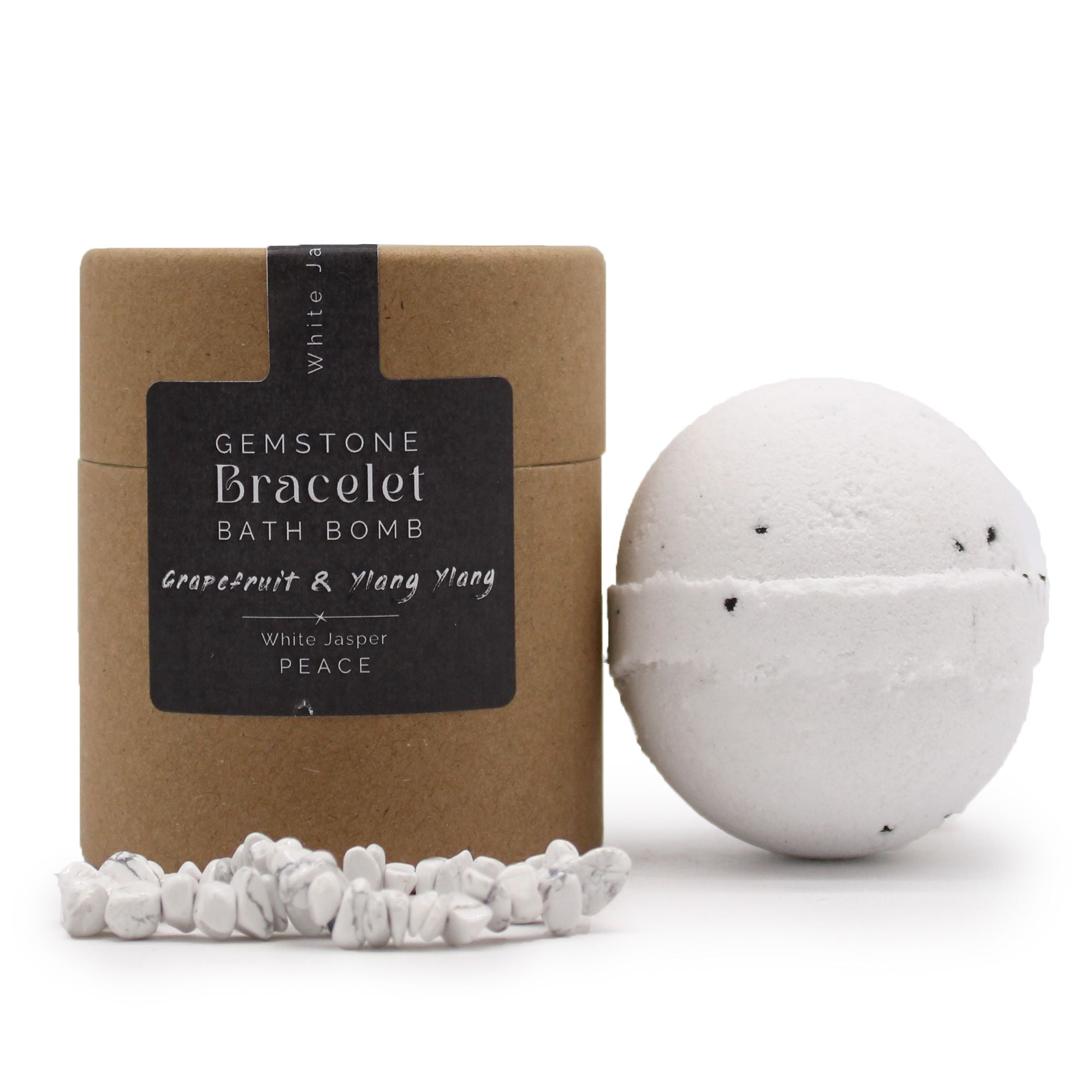 White Jasper Gem Bracelet Bath Bomb - MVB STUDIO STORE 