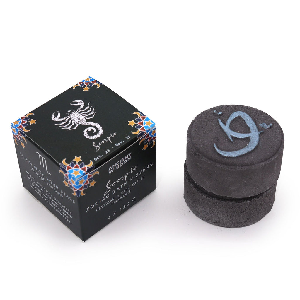 Set of Zodiac Bath Fizzers with Horoscope - Scorpio AW Dropship UK