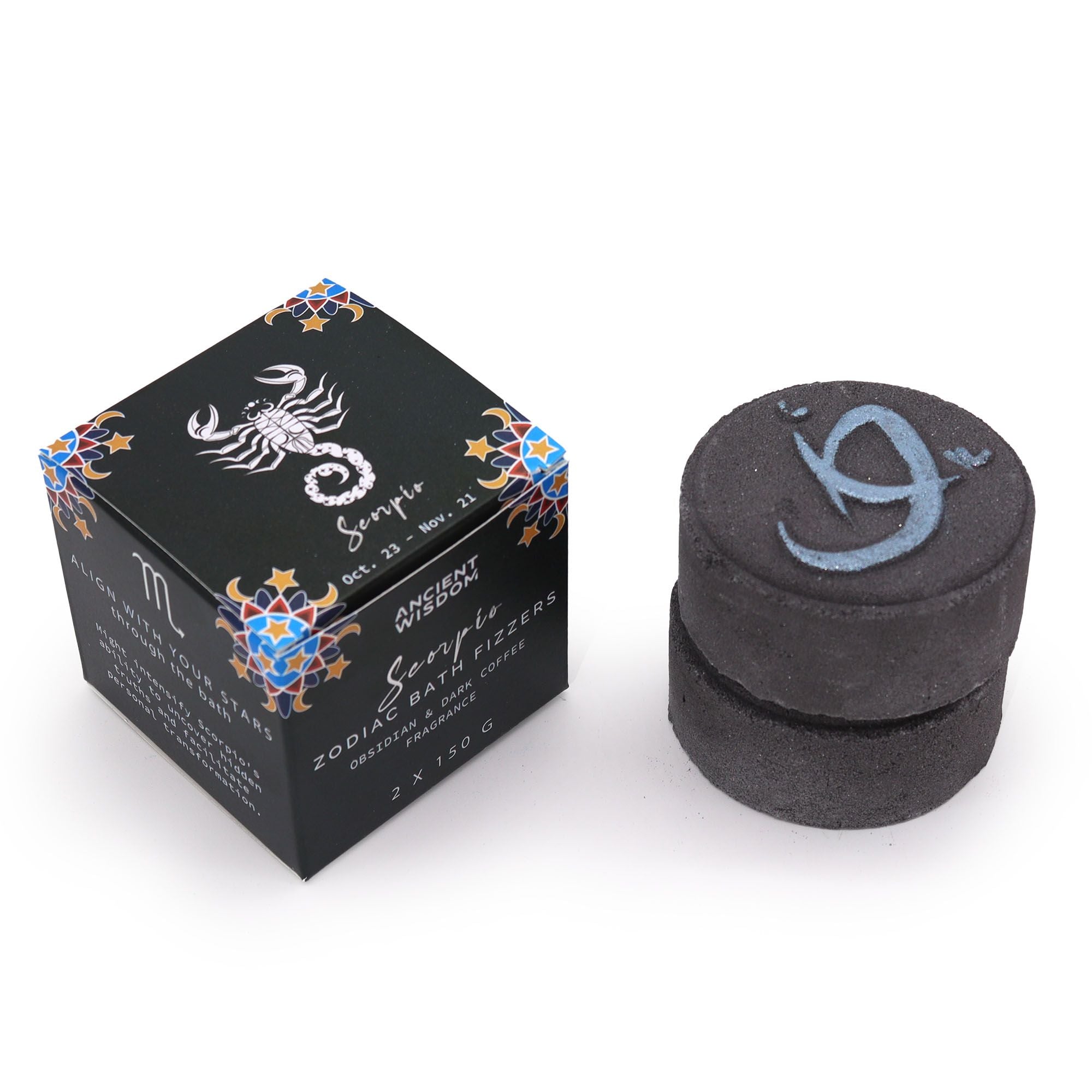 Set of Zodiac Bath Fizzers with Horoscope - Scorpio AW Dropship UK
