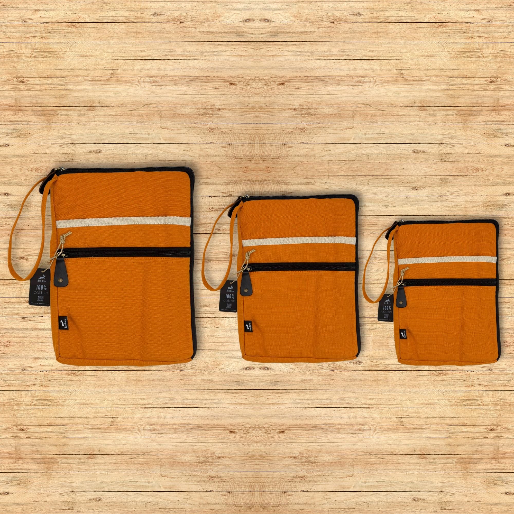 Canvas Large Laptop Pouch - Orange AW Dropship UK