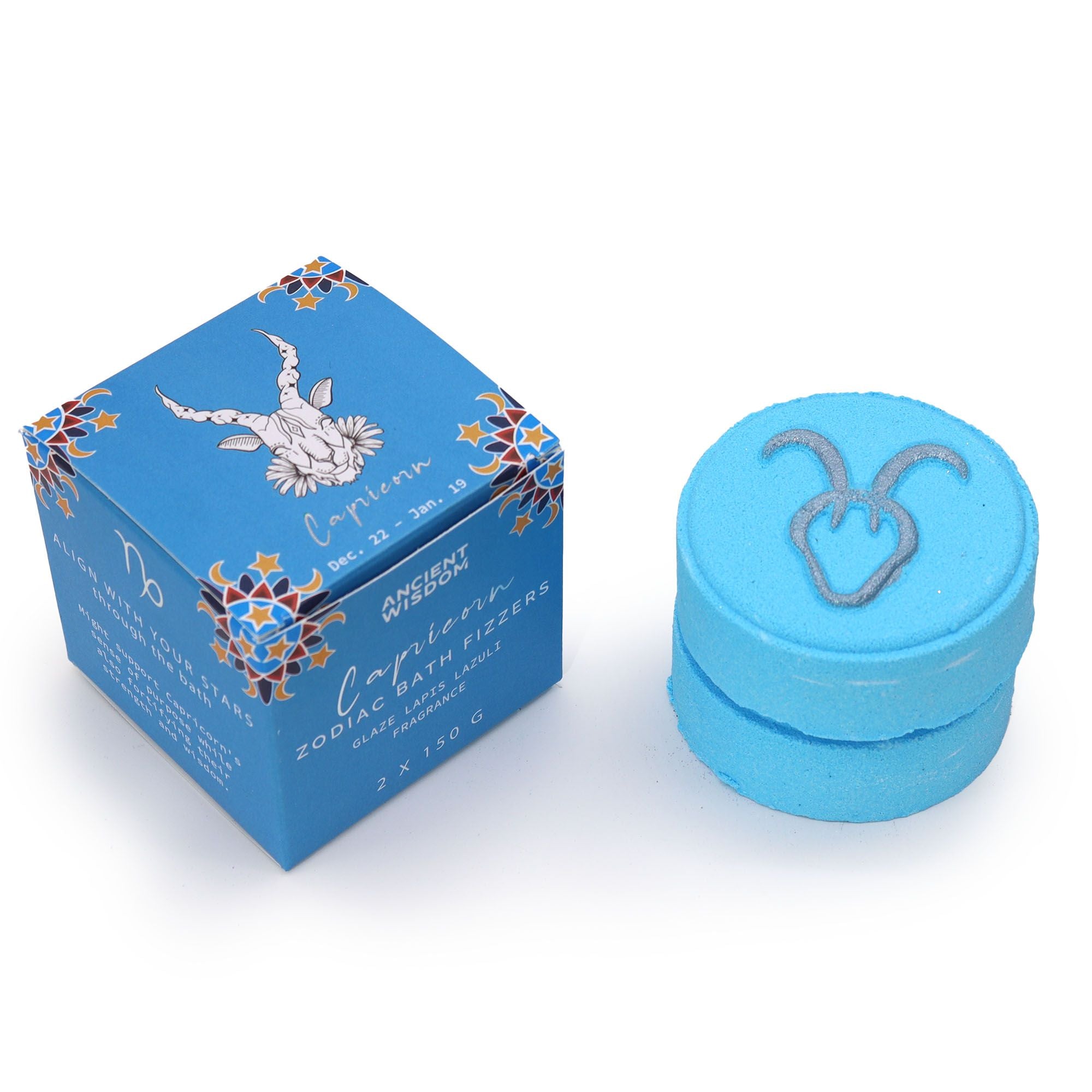 Set of Zodiac Bath Fizzers with Horoscope - Capricorn AW Dropship UK
