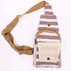 Burgundy & White Body Cross Eco-friendly Bag