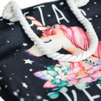 Unicorn Rope Handle Tote Bag