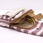 Burgundy & White Body Cross Eco-friendly Bag