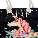 Unicorn Rope Handle Tote Bag