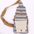 Tan & Navy Eco-friendly Body Cross Bag