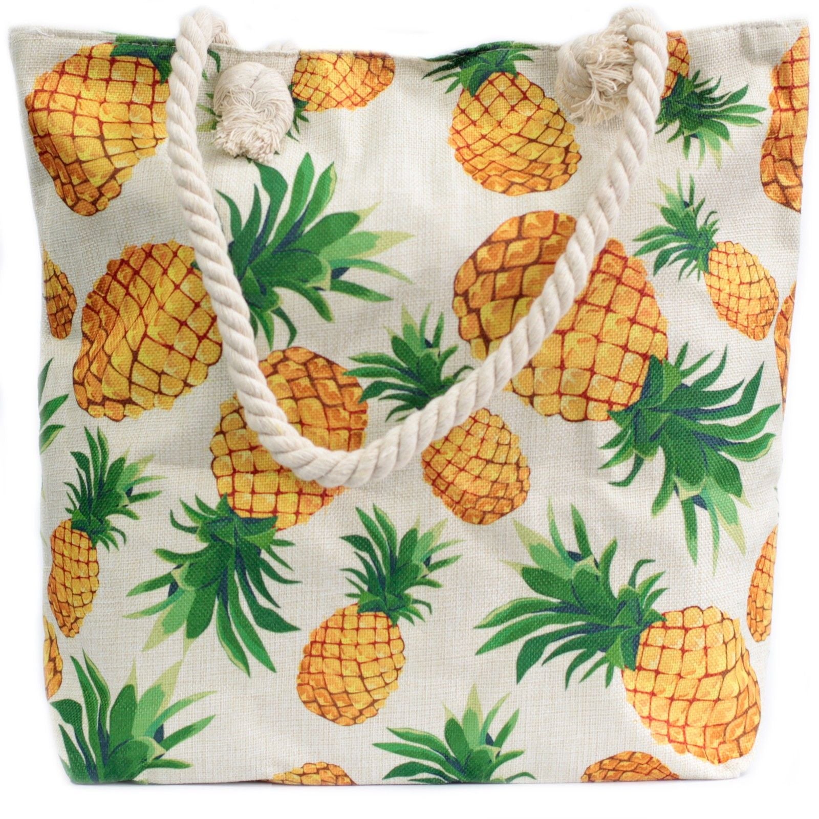 Pineapples Rope Handle Tote Bag