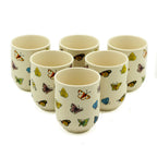 Set of 6 Butterflies Herbal Tea Cups