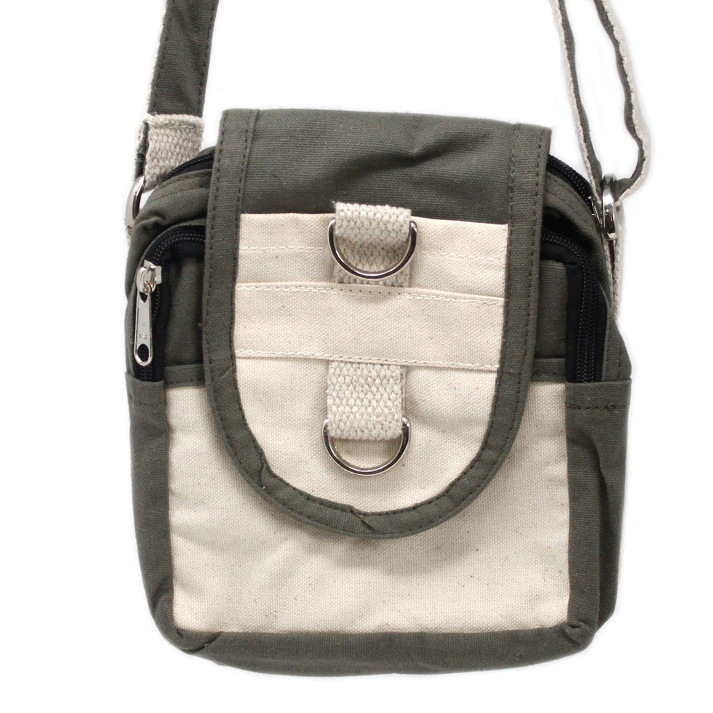 Gray & Beige Natural Travel Bag