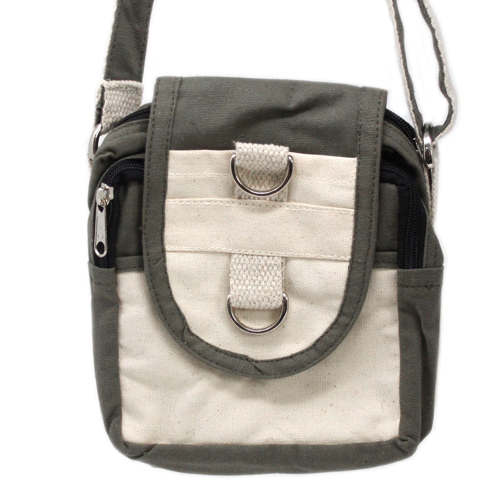 Gray & Beige Natural Travel Bag