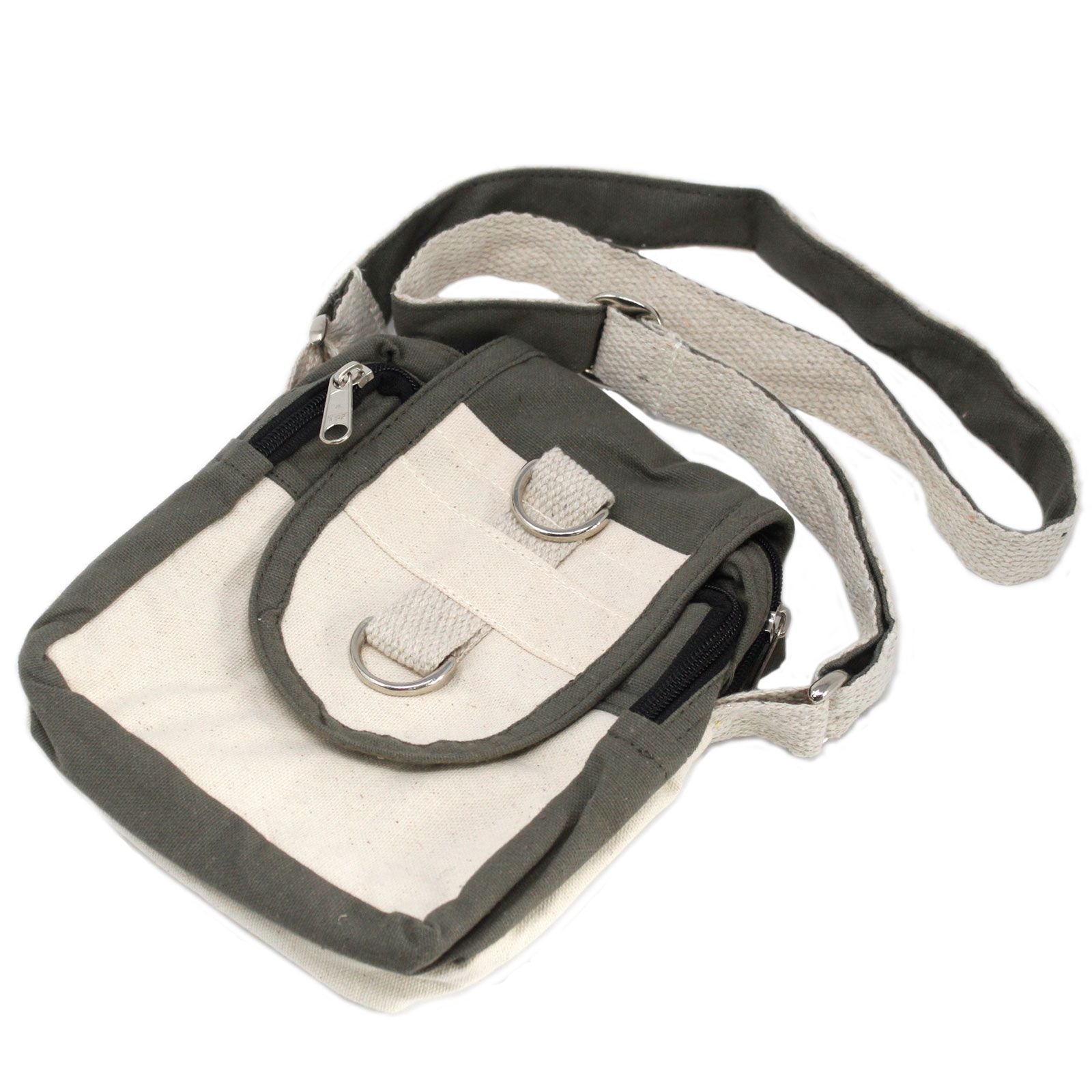 Gray & Beige Natural Travel Bag