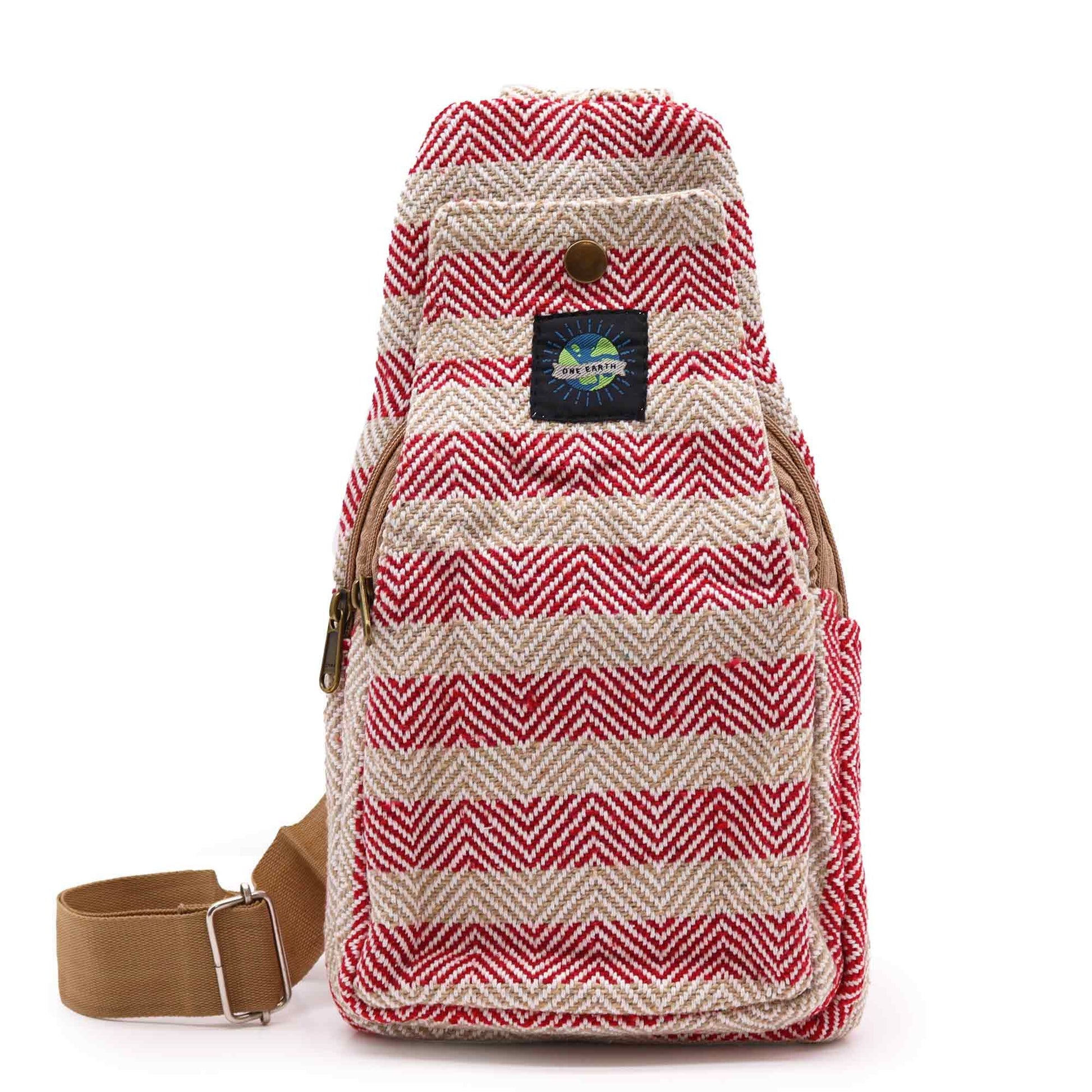 Tan & Pink Eco-friendly Body Cross Bag