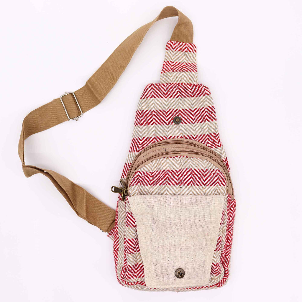 Tan & Pink Eco-friendly Body Cross Bag