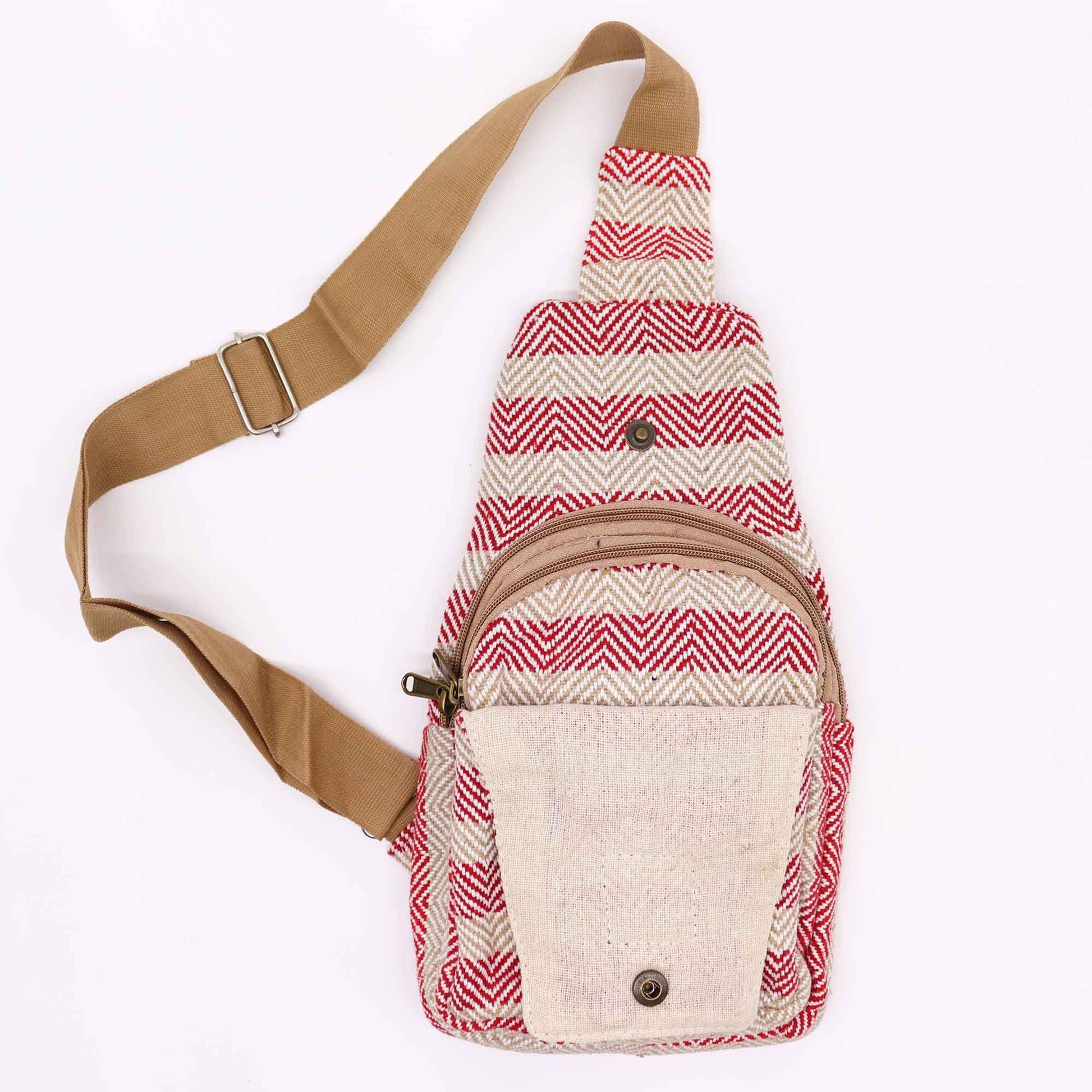 Tan & Pink Eco-friendly Body Cross Bag