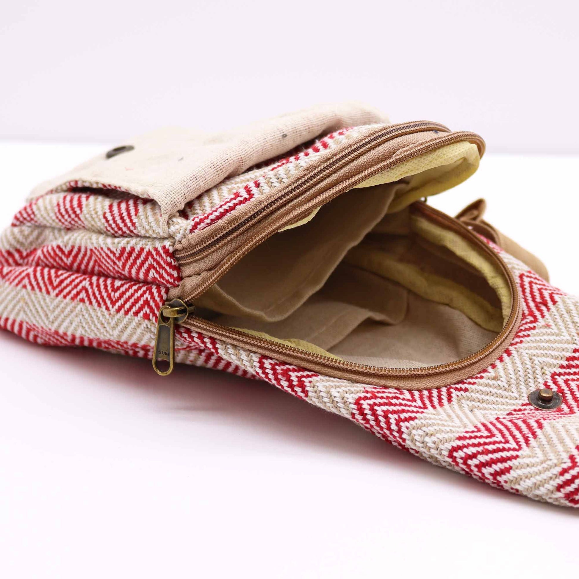 Tan & Pink Eco-friendly Body Cross Bag