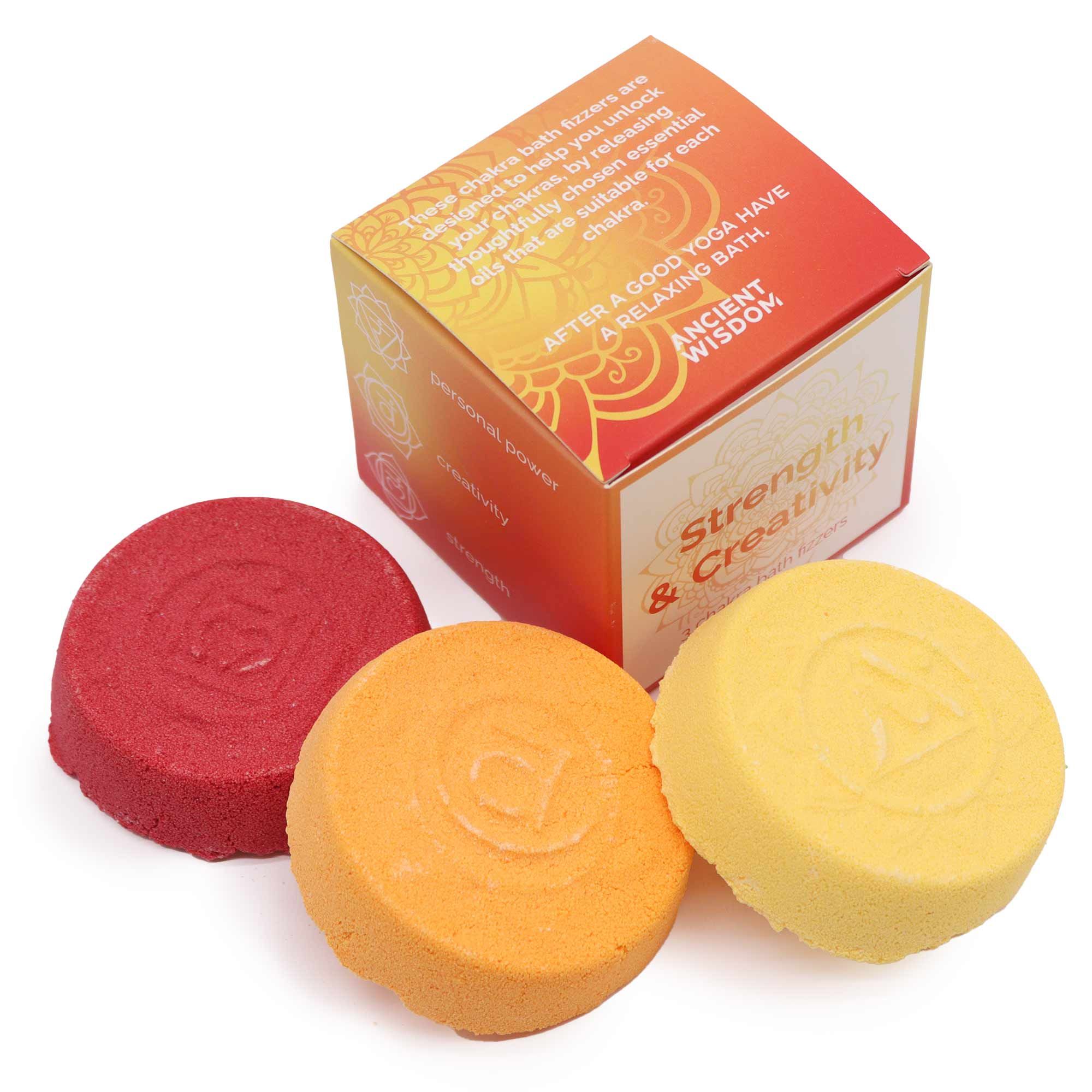 Gift bath fizzers with the packaging