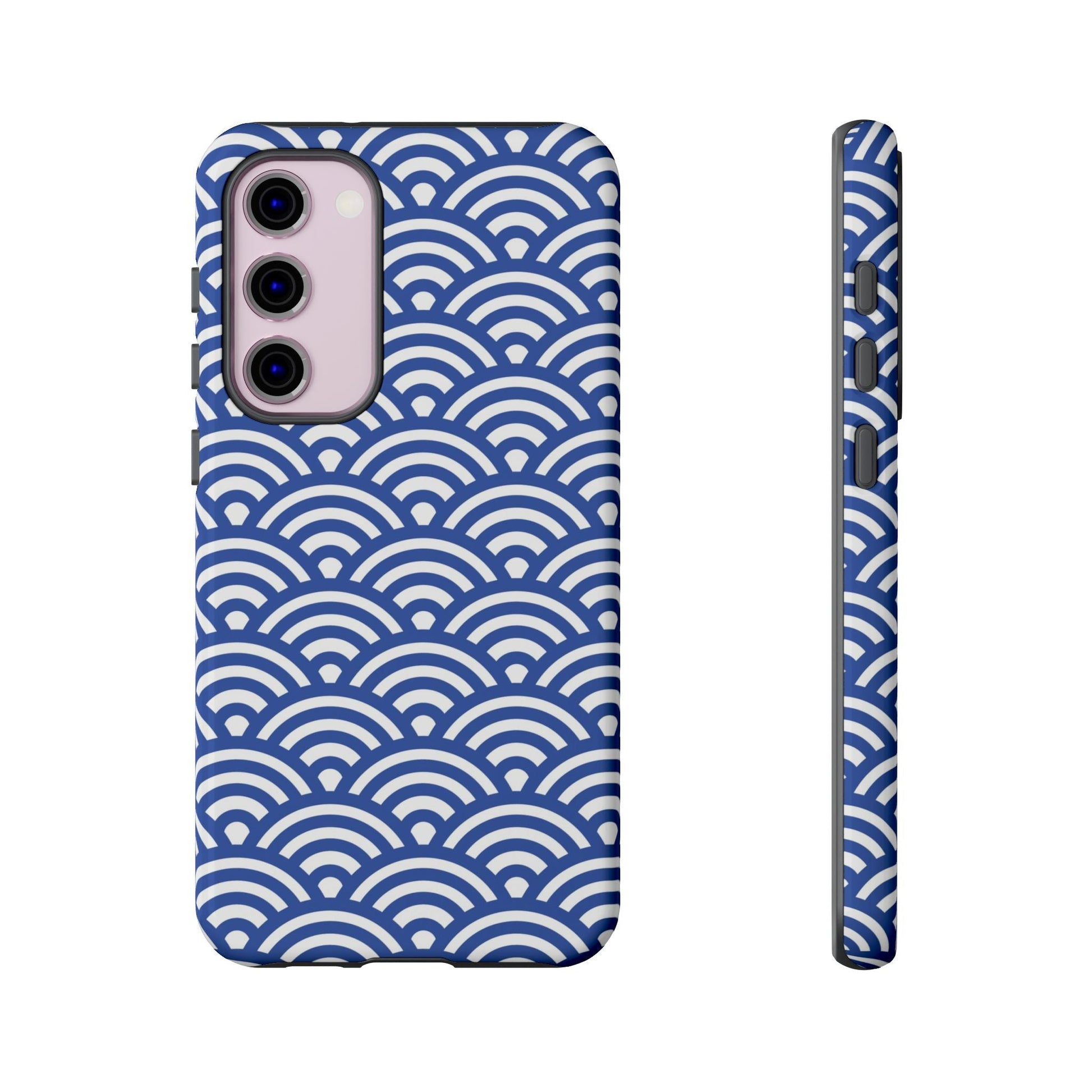 Blue Wave Pattern Tough Phone Case - Samsung - MVB STUDIO STORE