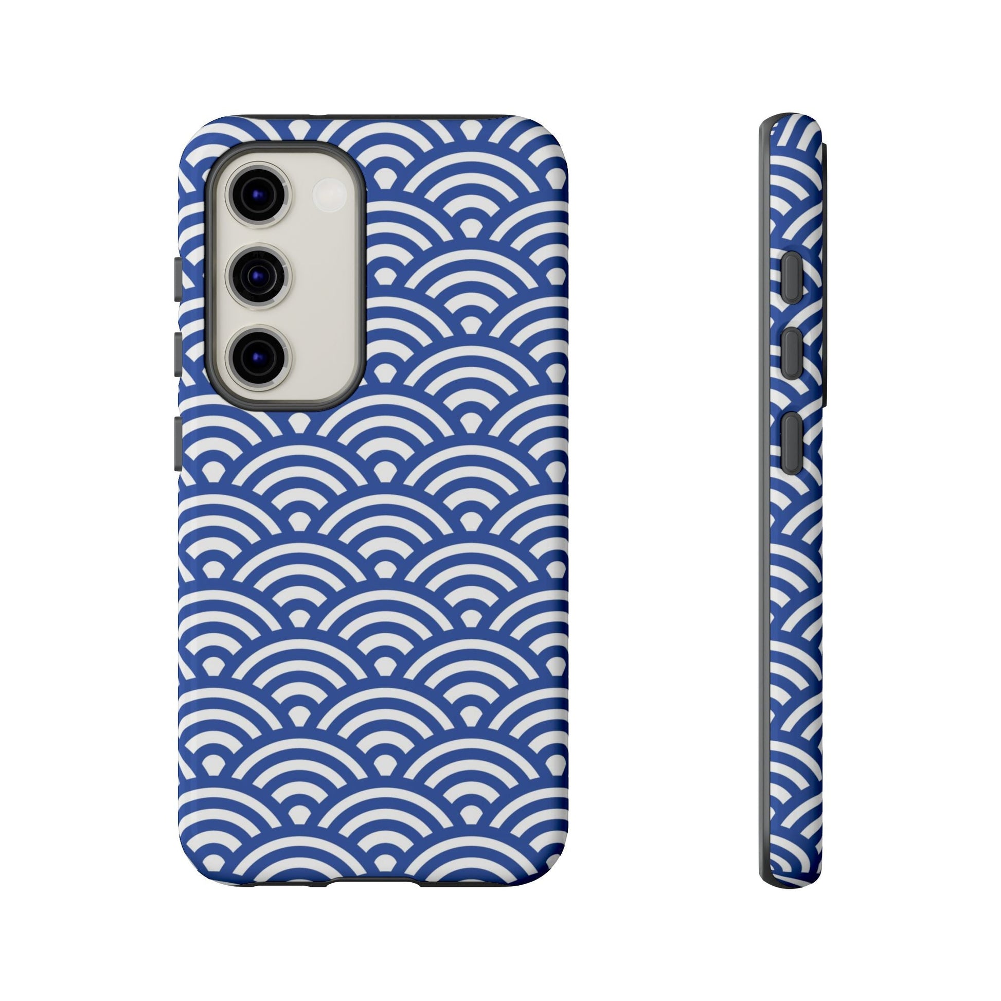 Blue Wave Pattern Tough Phone Case - Samsung - MVB STUDIO STORE