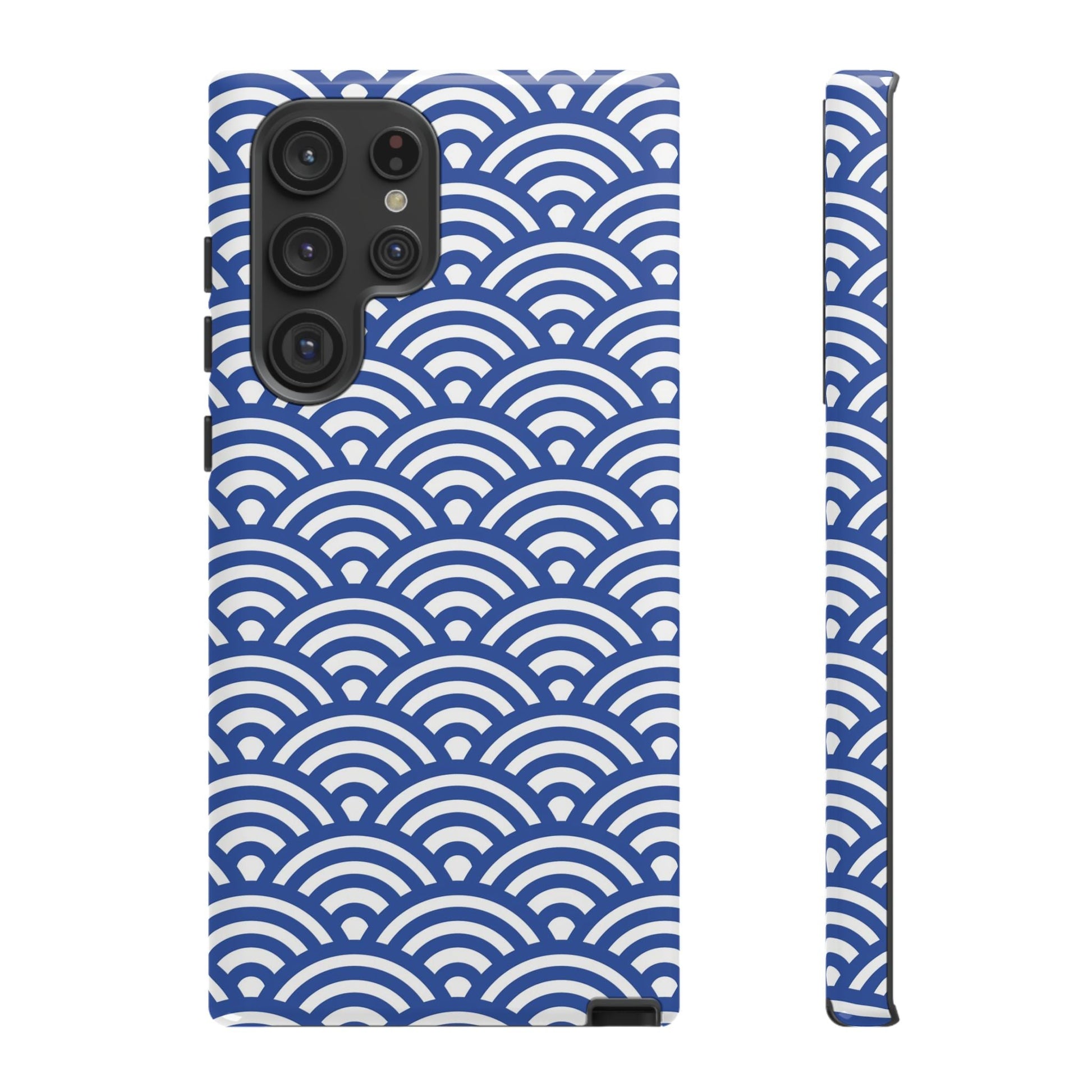 Blue Wave Pattern Tough Phone Case - Samsung - MVB STUDIO STORE