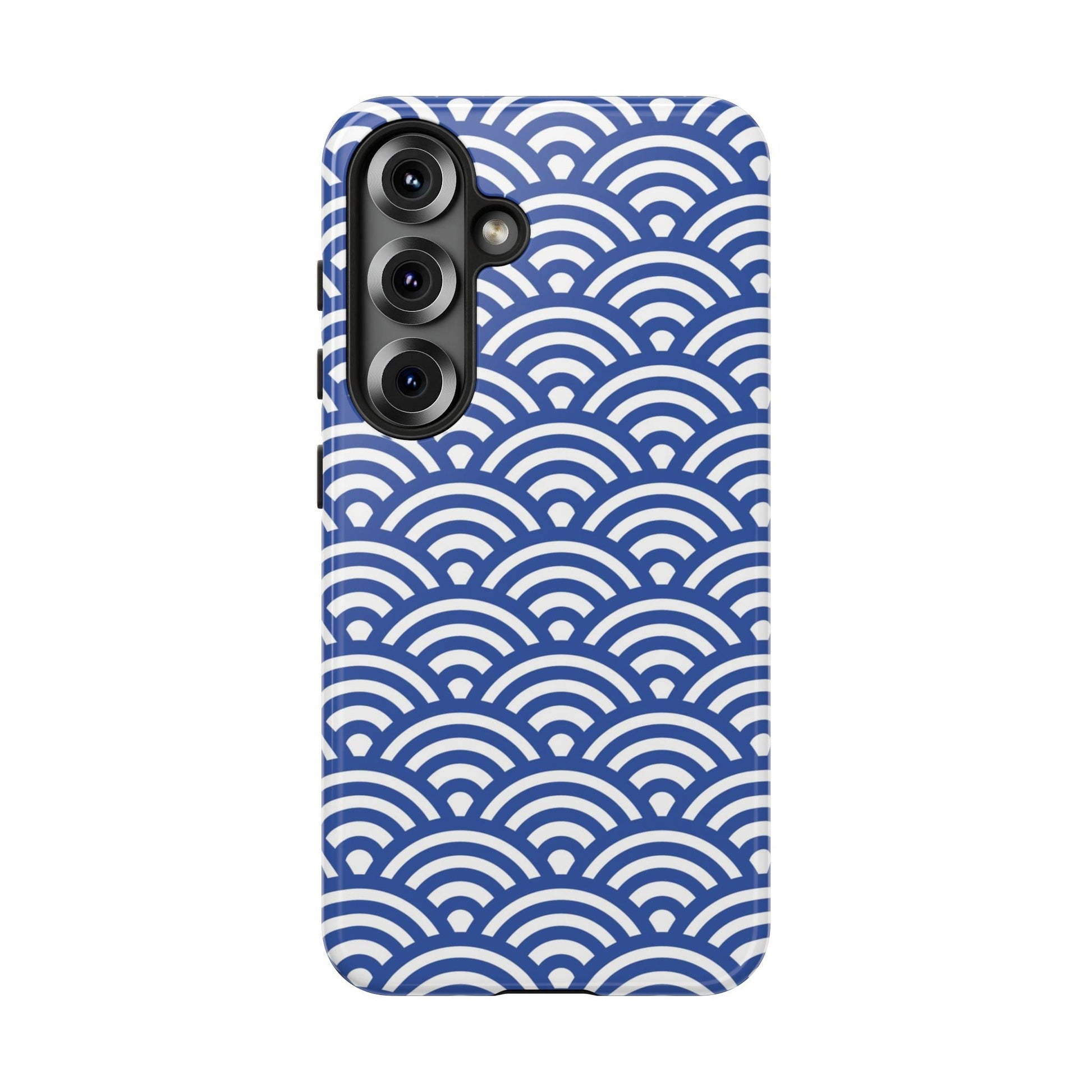 Blue Wave Pattern Tough Phone Case - Samsung - MVB STUDIO STORE