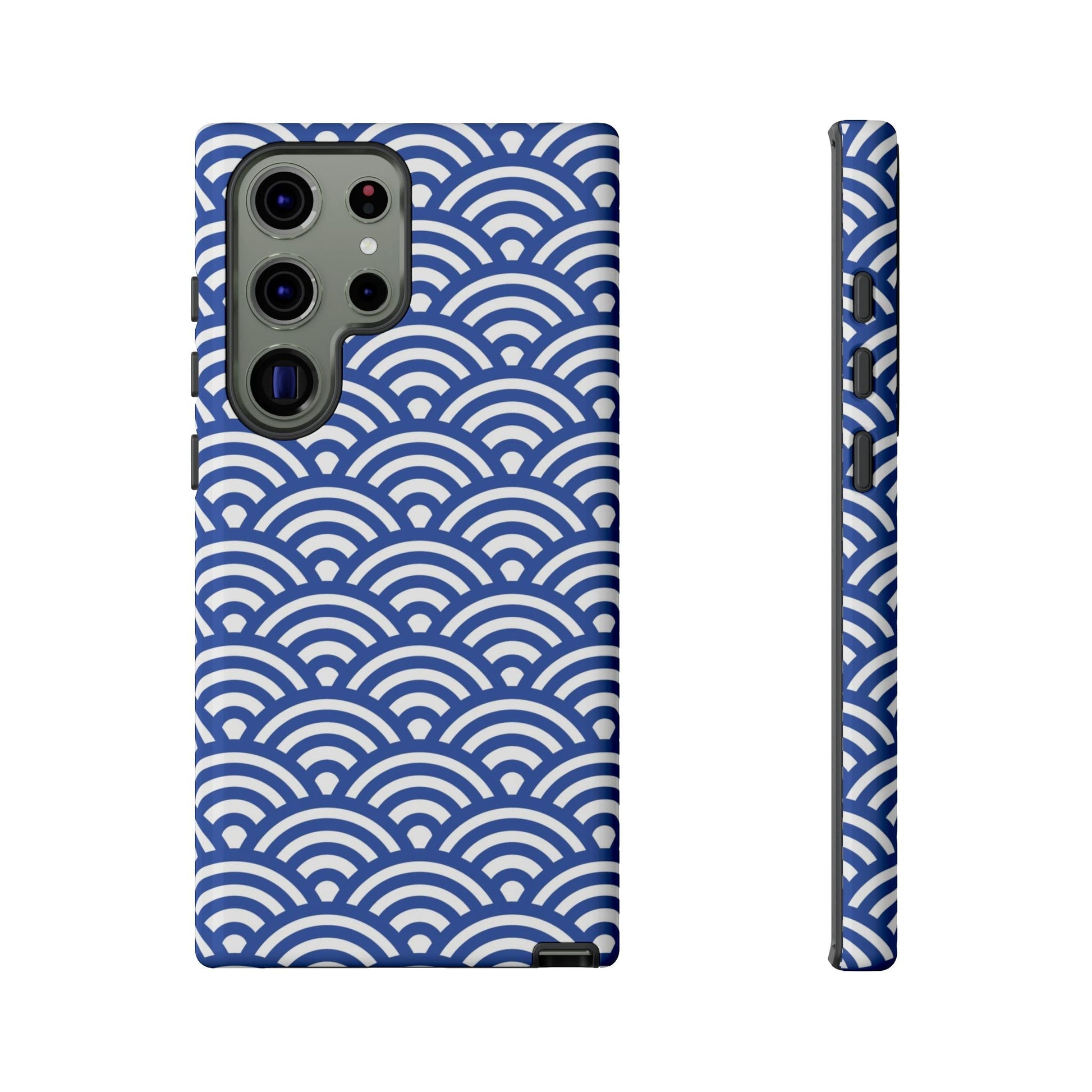 Blue Wave Pattern Tough Phone Case - Samsung - MVB STUDIO STORE