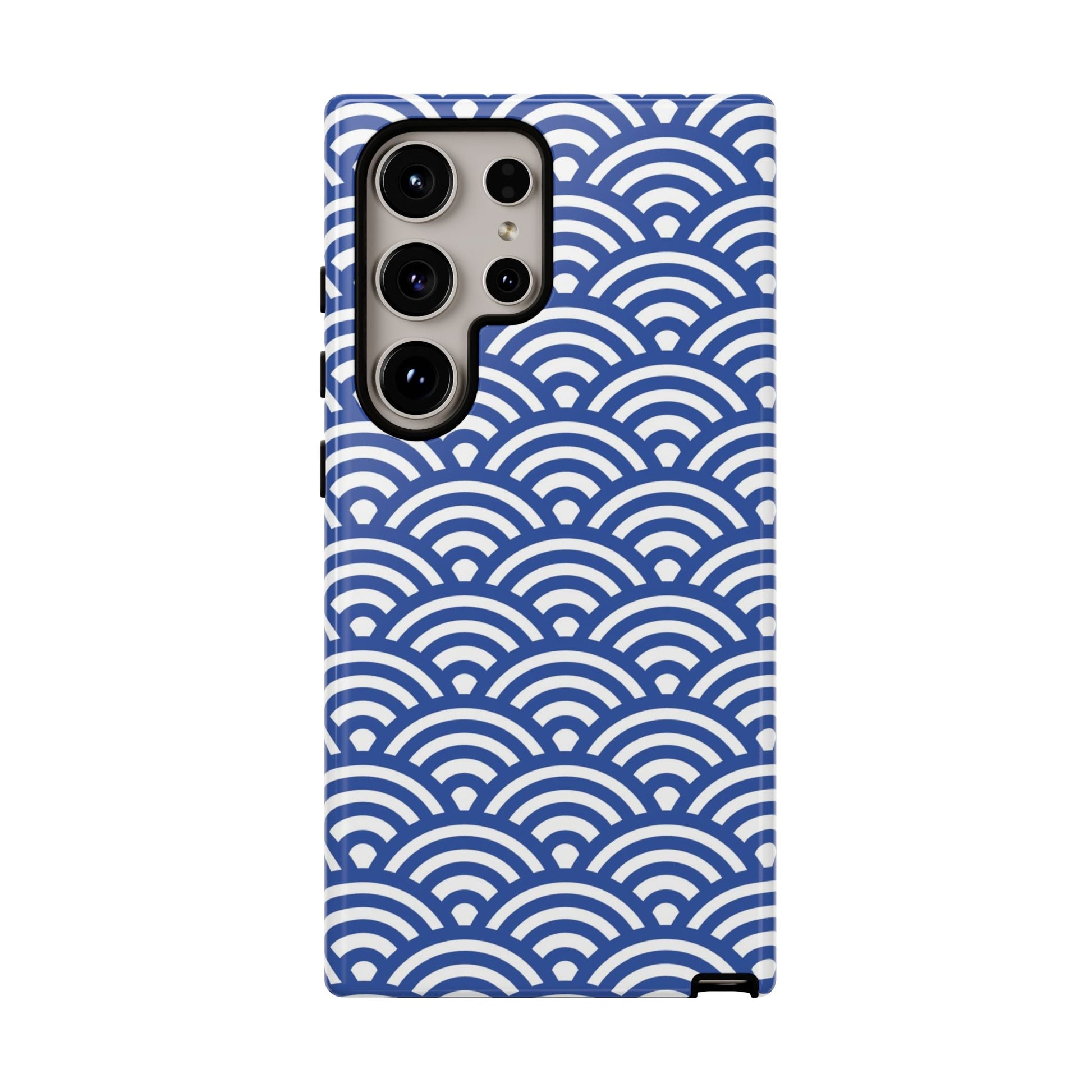 Blue Wave Pattern Tough Phone Case - Samsung - MVB STUDIO STORE