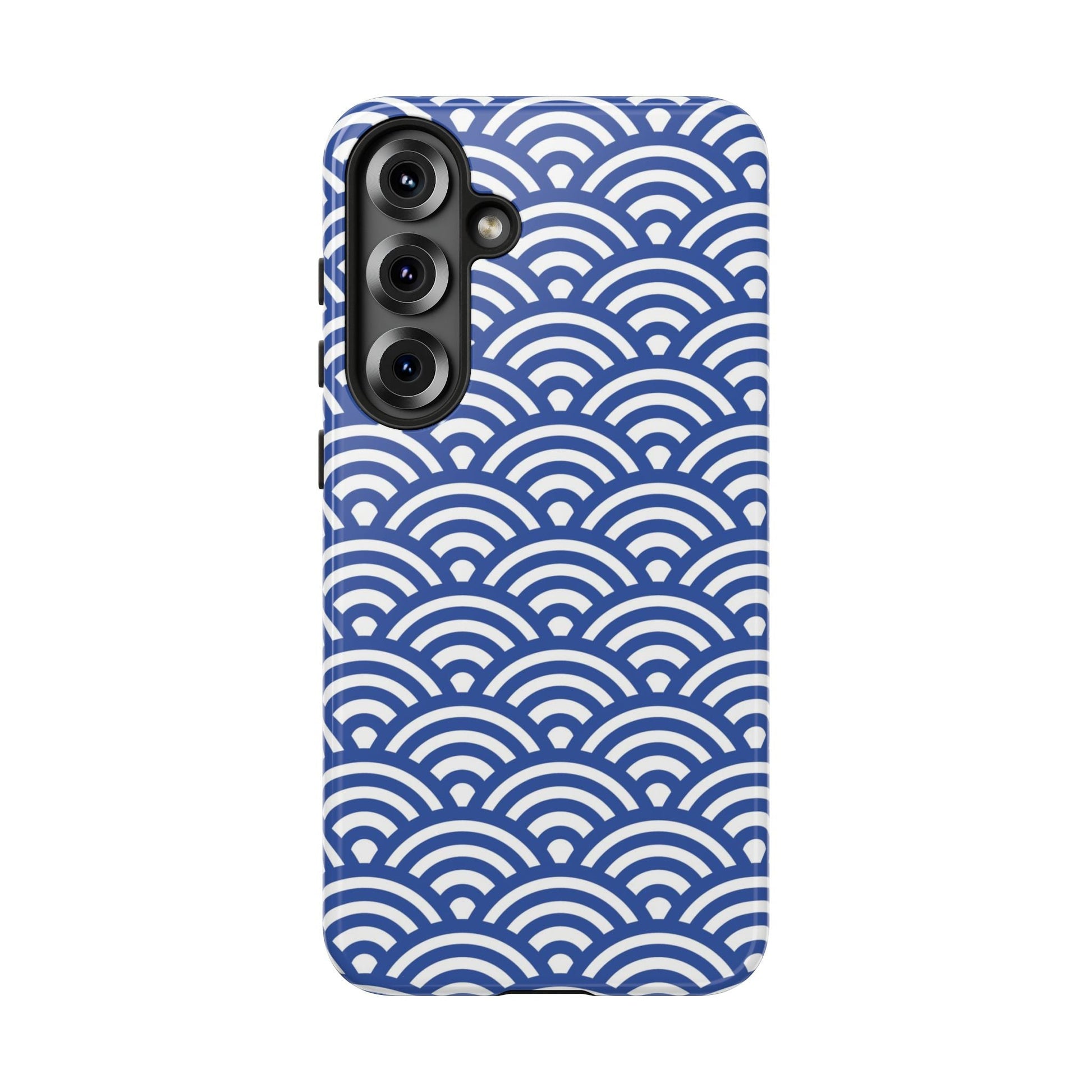 Blue Wave Pattern Tough Phone Case - Samsung - MVB STUDIO STORE