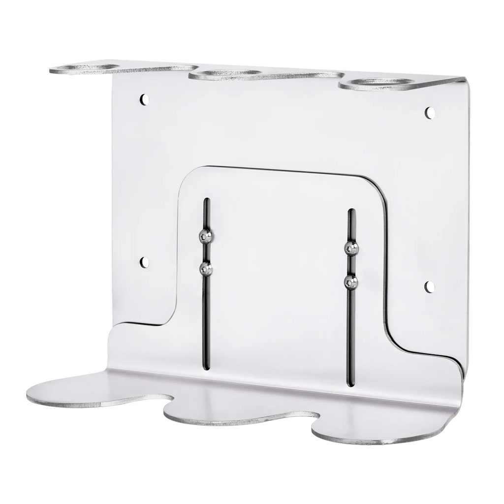 Chrome bracket on a white background