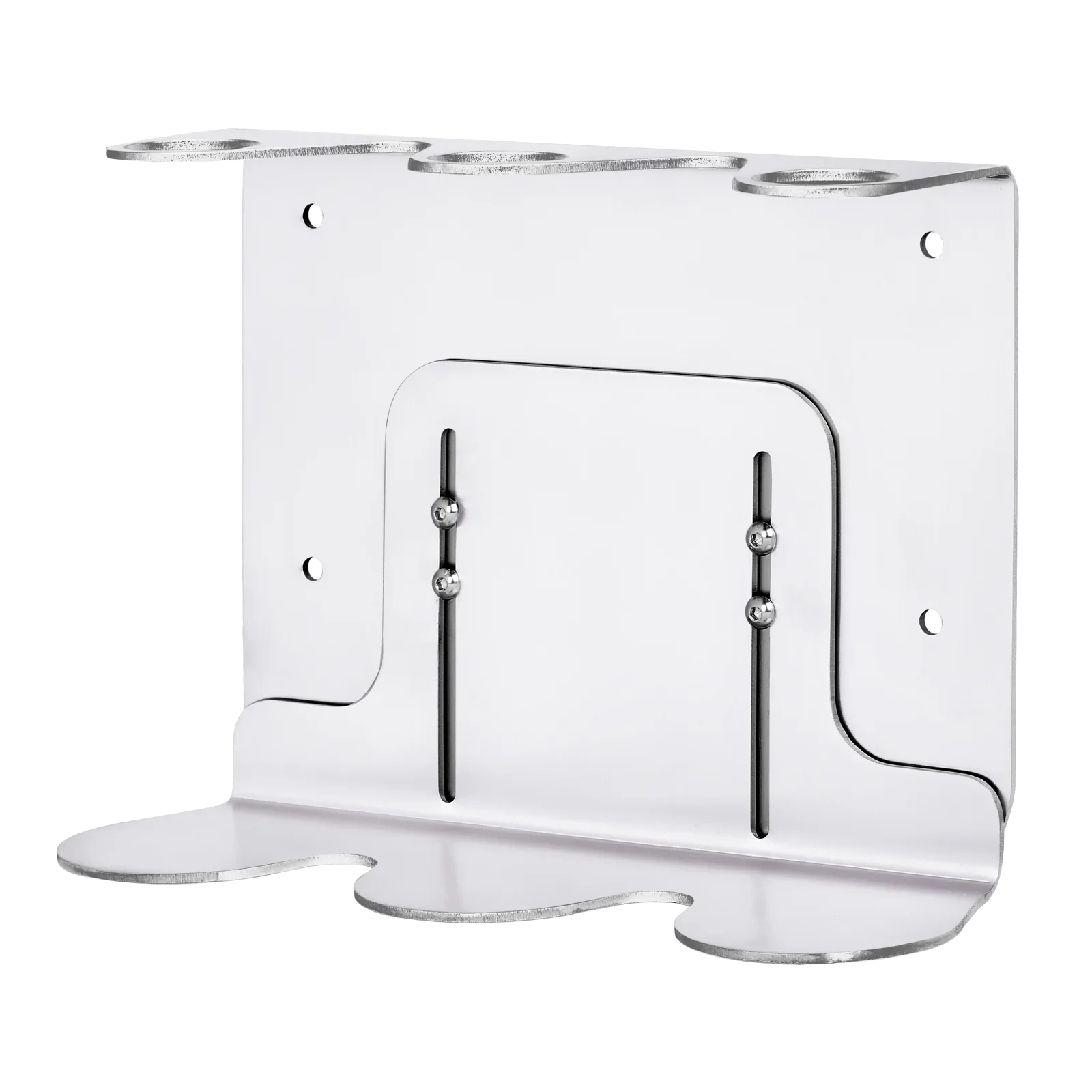 Chrome bracket on a white background