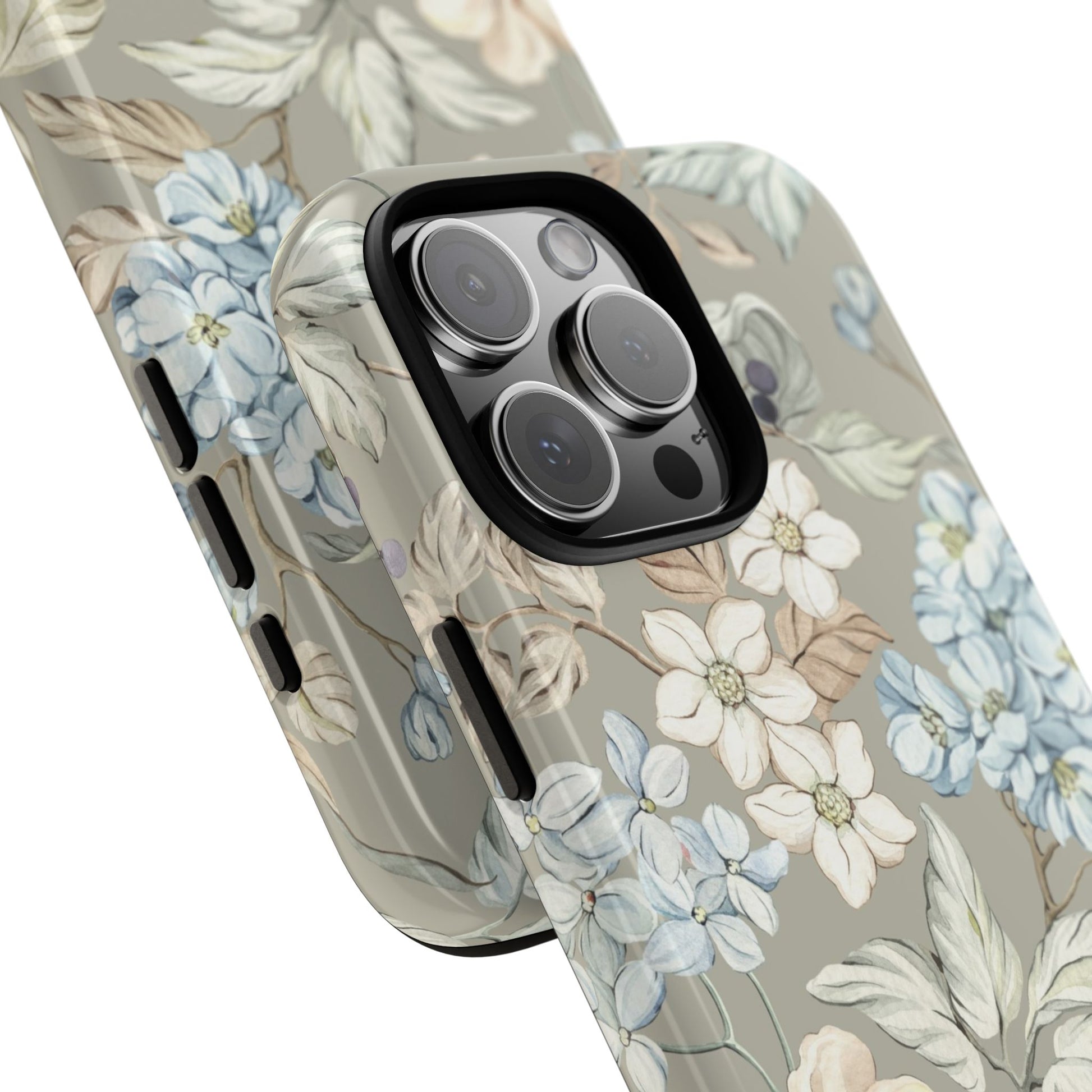 Floral patterned phone case on a white background