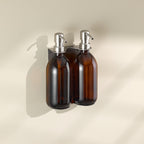Nickel Double Wall Mounted Soap Dispenser