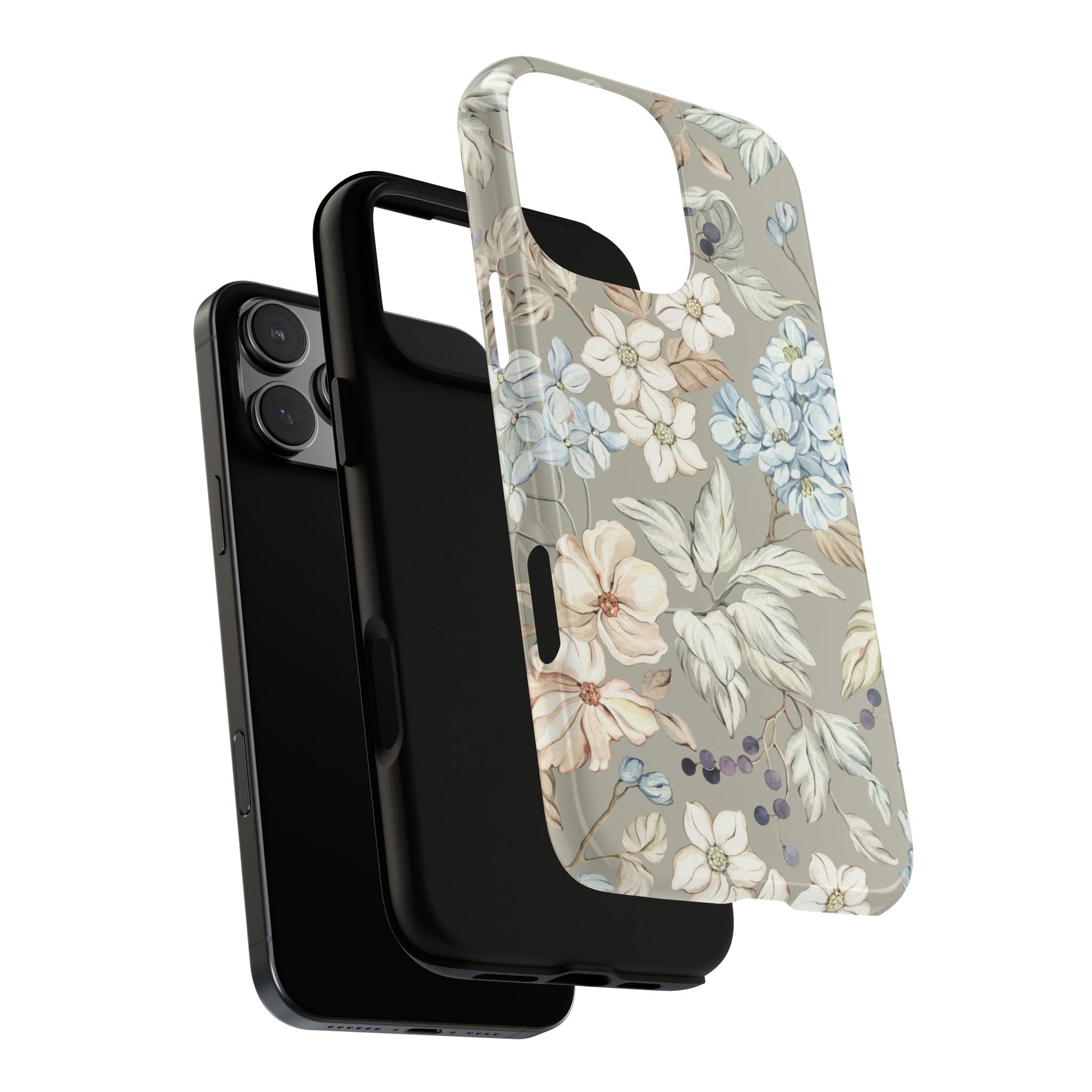 Floral phone case on a white background