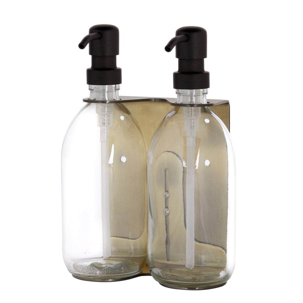 Gold Double Wall Mounted Soap Dispenser
