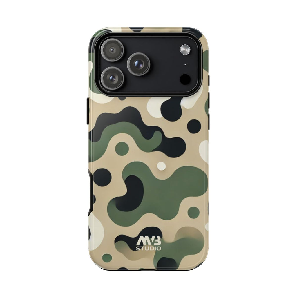 Green Camouflage Tough iPhone 17 Pro Max Case by MVB STUDIO