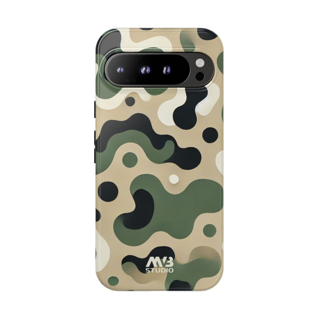 Green Camouflage Tough Samsung Phone Case by MVB STUDIO