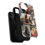 Family Photos iPhone 16 Plus Tough Case with photo collage design on a white background