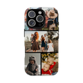 Custom Covers iPhone 16 Pro Max Tough Case with a collage of family photos on a white background