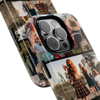 Custom Covers iPhone 16 Pro Max Tough Case with a collage of people and nature on a white background