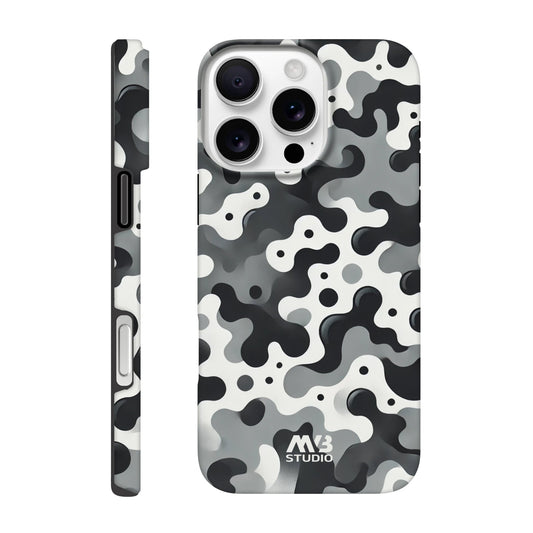 Monochrome Camo Tough Phone Case - iPhone - MVB STUDIO STORE